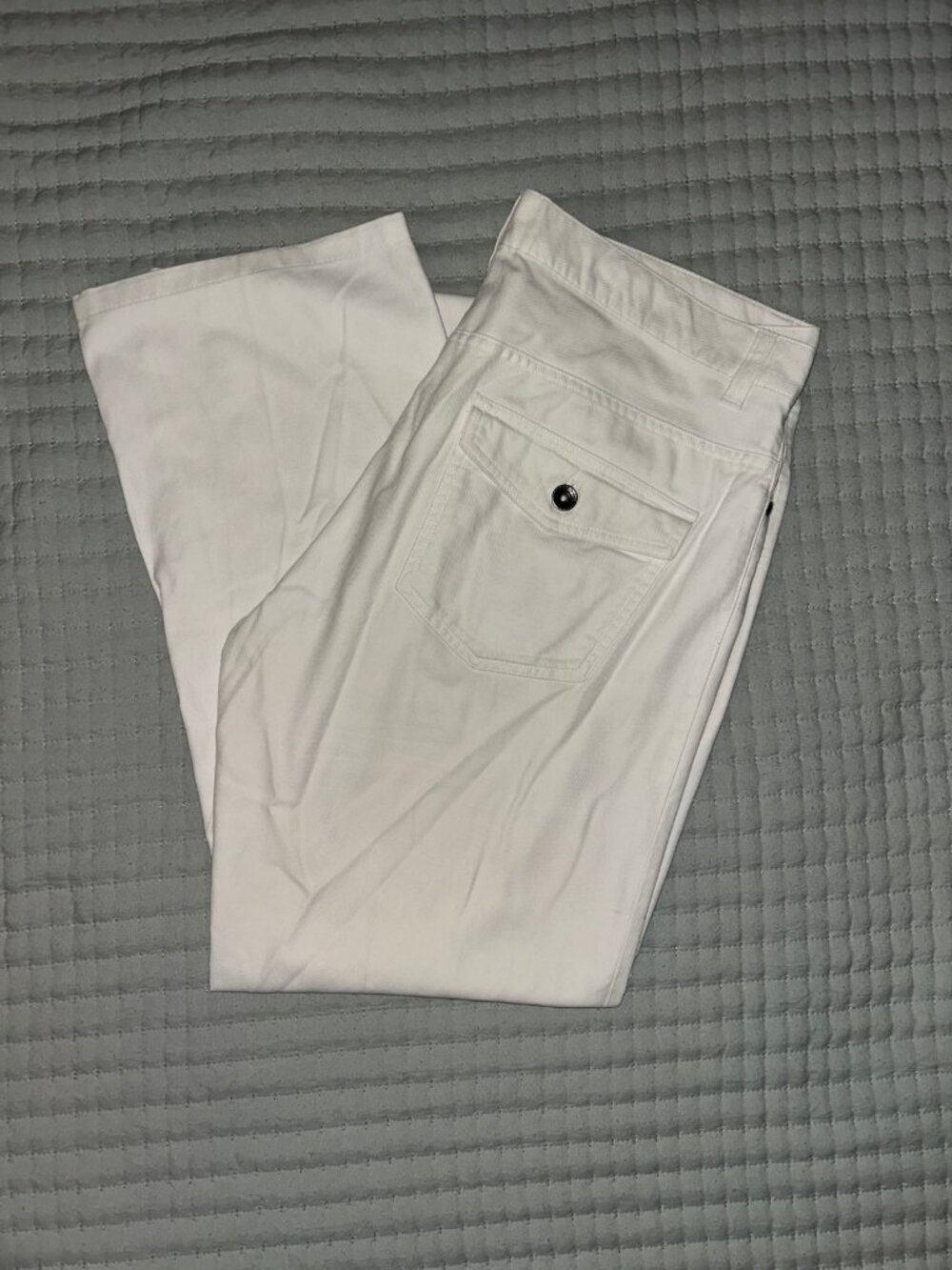 Perry Ellis White Cotton Five Pocket Pants 34x30